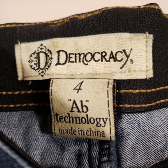 Democracy Jeans Womens 30x25 Size 4 Ab Tech Dark Wash Skinny Stretch Elastic - Picture 16 of 16